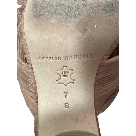 Loeffler Randall Penny Pleated Bow Heel Blush Pink Womens Size 7 - Picture 7 of 10